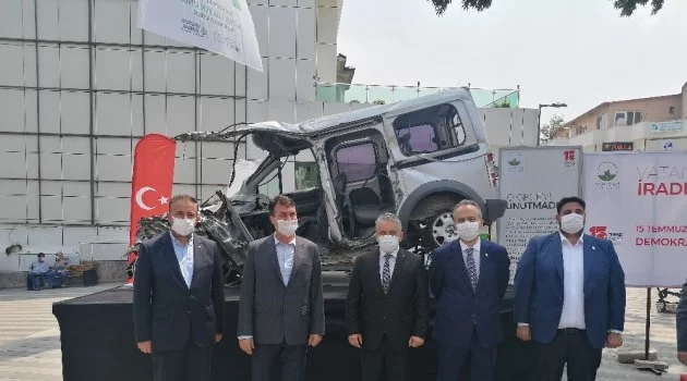 15 Temmuz hain darbe girişimde tankın ezdiği araç Bursa’da sergilendi