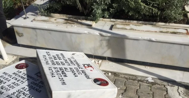 15 Temmuz şehidi ikiz polislerin mezarını tahrip eden 5 zanlı yakalandı