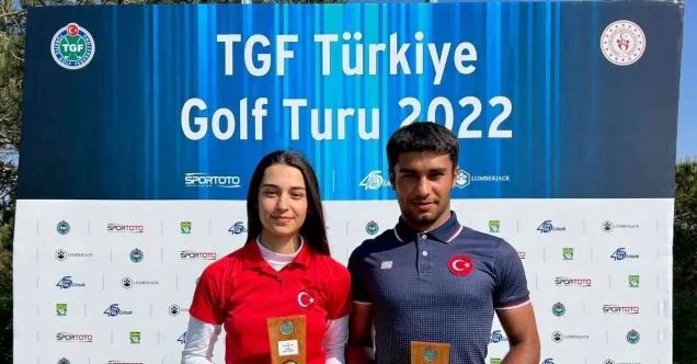 2022 TGF Türkiye Golf Turu Şampiyonları İbrahim Tarık Aslan ve İrem Demir