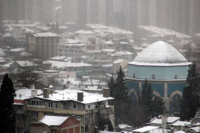 Bursa'da kar manzaları