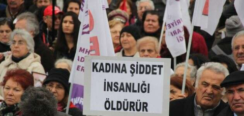 Kadıköy’de 'kadına şiddet' protestosu