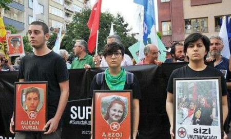 Suruç katliamı Samsun'da yapılan yürüyüşle protesto edildi