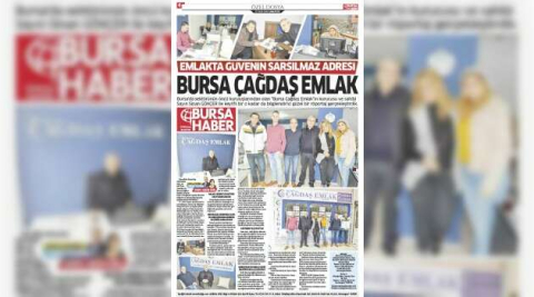 EMLAKTA GÜVENİN SARSILMAZ ADRESİ: "BURSA ÇAĞDAŞ EMLAK"