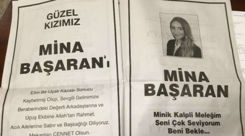 Mina Başaran’ın nişanlısı Murat Gezer’den duygulandıran ölüm ilanı