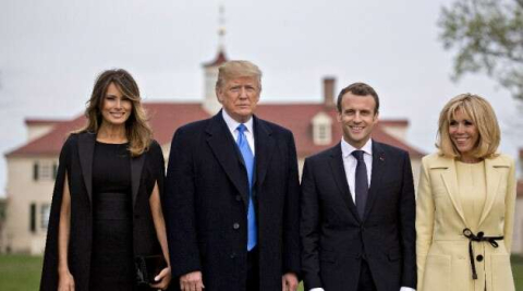 Trump, Macron’u üst düzeyde ağırlıyor