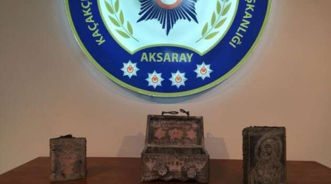 Aksaray’da deri üzerine yazılmış İncil ele geçirildi