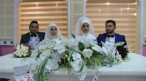 Çifte düğün yaptılar