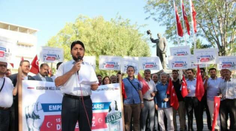 Karaman’da STK’lar, ABD’nin yaptırımlarını protesto etti