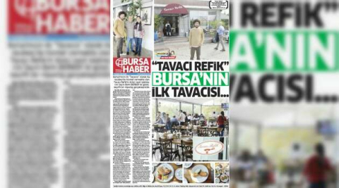 “TAVACI REFİK”  BURSA’NIN İLK TAVACISI...