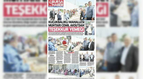 KÜÇÜKBALIKLI MAHALLESİ MUHTARI CEMİL AKSU’DAN TEŞEKKÜR YEMEĞİ