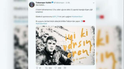 Trabzonspor’dan Eren Bülbül paylaşımı