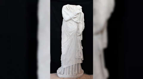 Patara’da Roma dönemine ait kadın heykeli bulundu