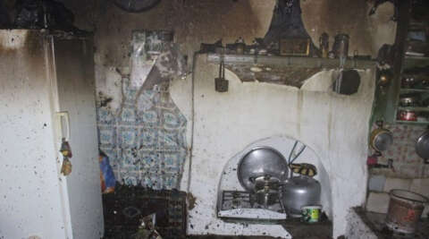 Karaman’da tek katlı müstakil evde korkutan yangın: 1 yavru kedi telef oldu