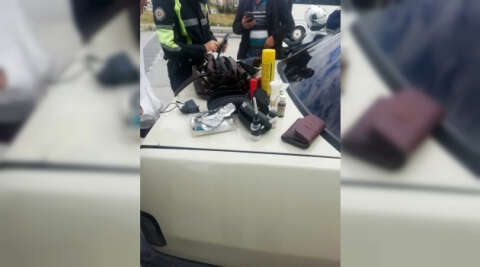 Polisin ‘dur’ ihtarına uymayarak kaçan araçtan uyuşturucu çıktı