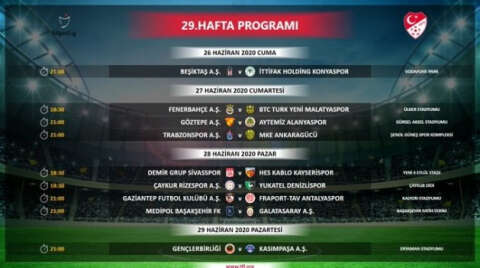 Daha önce ilan edilen Süper Lig Cemil Usta Sezonu 27, 28, 29, 30 ve 31. hafta müsabakalarının başlama saatleri değiştirildi.