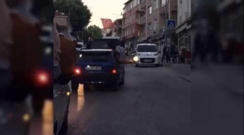 (Özel) İstanbul’da asker uğurlama eğlencelerinde dehşete düşüren görüntüler kamerada