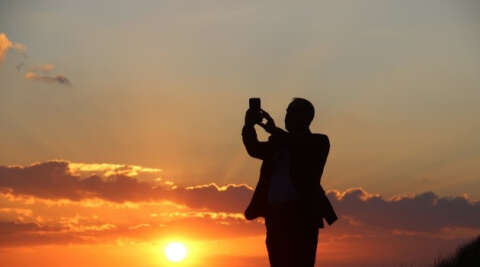 3200 rakımda gün batımı görenleri mest etti