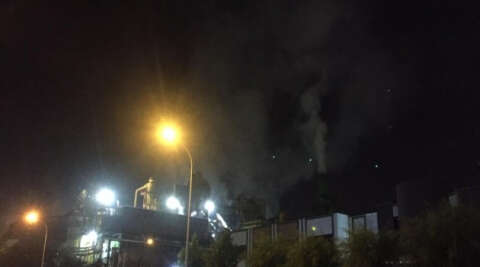 Bursa'da sunta fabrikasının talaş silosunda yangın