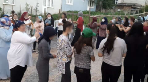 Bursa'da sokak düğünü pandemi kurallarını alt üst etti