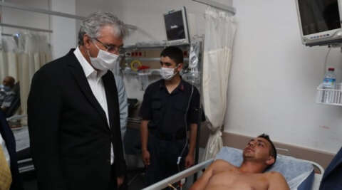 AK Parti Genel Başkan Yardımcısı Yavuz ve Başkan Yüce, patlamada yaralananları hastanede ziyaret etti