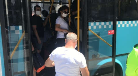 (Özel) Polisin durdurduğu tıka basa dolu otobüsten 48 yolcu çıktı