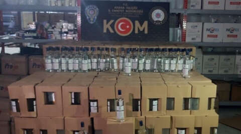 Adana’da 2 bin 140 litre kaçak etil alkol ele geçirildi