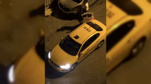 (Özel) İstanbul’da taksici terörü kamerada