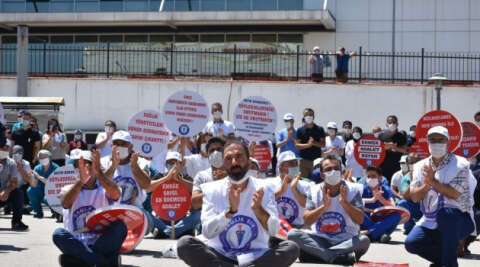 Döner sermaye sistemini protesto ettiler, oturma eylemi başlattılar