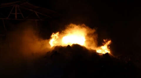 Samsun’da geri dönüşüm istasyonunda yangın