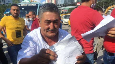 Ataşehir’de hat kavgasında minibüs esnafı isyan etti