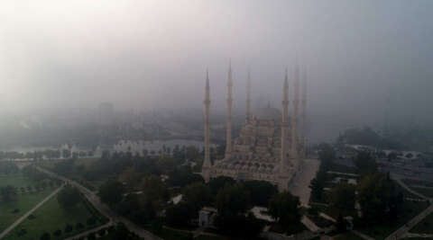 Sis altındaki Adana, havadan böyle görüntülendi