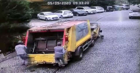 Sarıyer’de çöp kamyonu dehşetinin görüntüleri ortaya çıktı