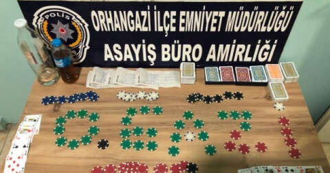 Bursa'da polisten kumar baskını