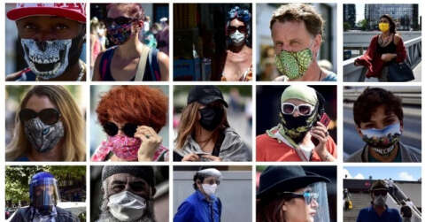 (ÖZEL HABER) İstanbul sokaklarında ilginç maske manzaraları