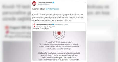 Sivasspor’dan Antalyaspor’a geçmiş olsun mesajı