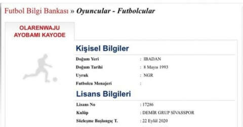 Sivasspor’da Kayode’nin lisansı çıktı