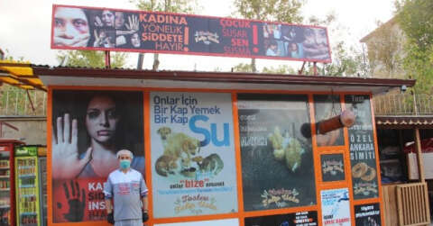Erzurum’da şiddete dikkat çeken büfe