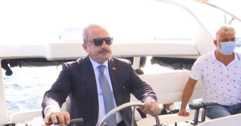 TBMM Başkanı Şentop ile PAB Başkanı Baron, Tekirdağ’da tekne turuna çıktı