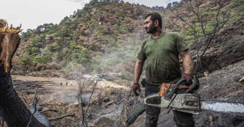 Ahmetli’deki orman yangının izleri siliniyor