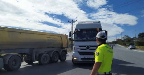 İstanbul’da hafriyat kamyonları denetlendi