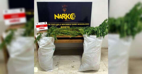 Konya’da esrar, kaçak telefon ve nargile tütünü yakalandı