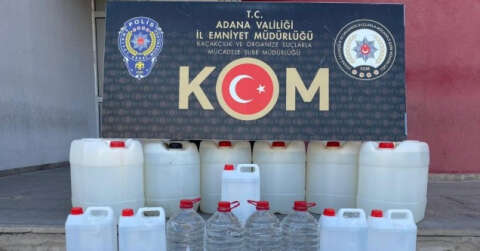 Adana’da kaçak içki ve sigara operasyonu