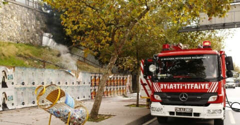 Beşiktaş’ta yer altındaki elektrik kablolarından dolayı yangın çıktı