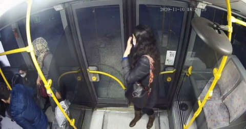 Bursa’da otobüs içerisindeki taciz anları...