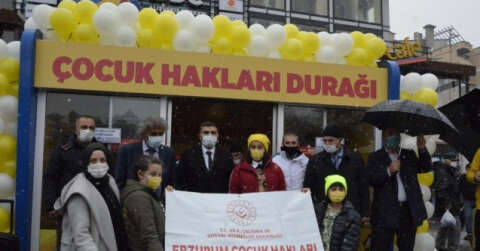 Erzurum’da ’Çocuk Hakları Durağı’ açıldı