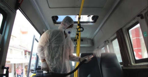 Toplu taşıma araçları 9 aydır her hafta ücretsiz olarak dezenfekte ediliyor