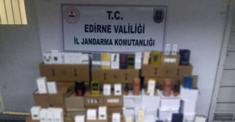 Edirne’de bin 312 adet kaçak parfüm ele geçirildi