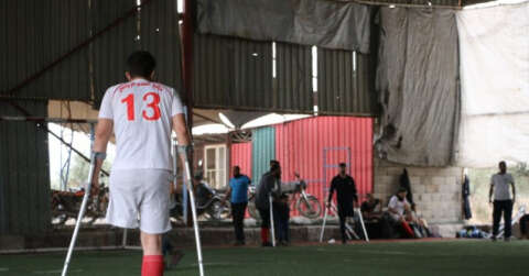 Afrin’de Dünya Engelliler Günü’nde ampute takımlarının motivasyon maçı