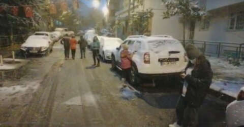 Alibeyköy’de vatandaşlar karın tadını çıkardı