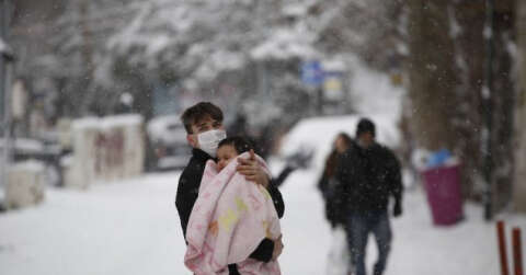 İstanbul’da çocukların kar keyfi